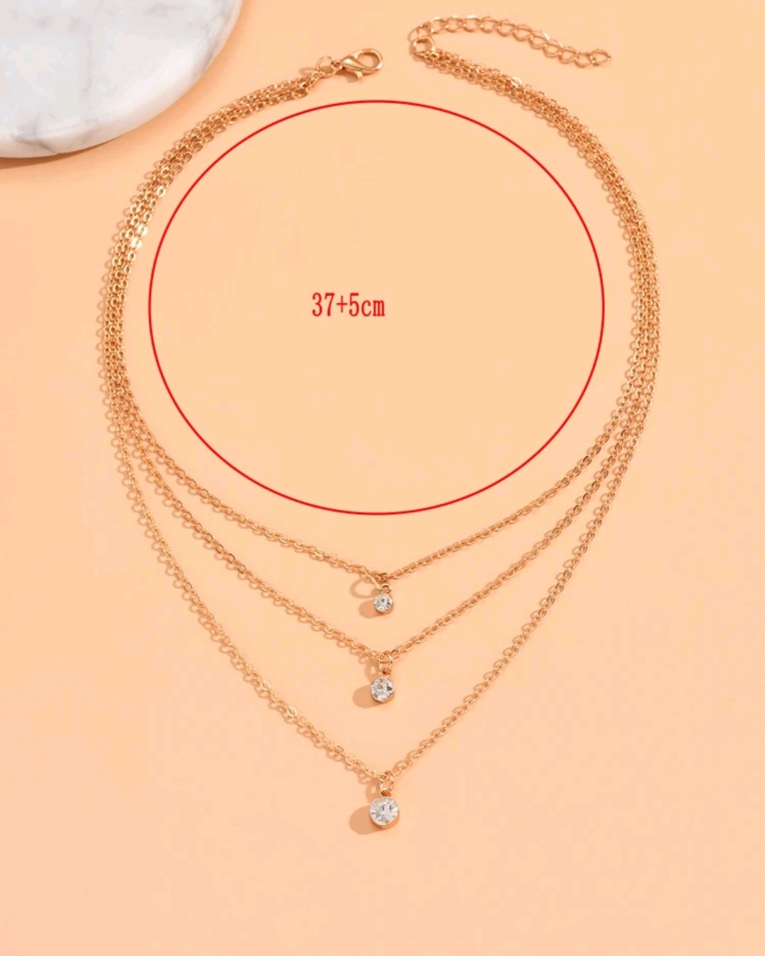 1 Piece Simple multi-layer Rhinestone Pendant - Image 3