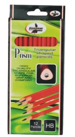 Pencils Statesman HB Tri-Grip Pack of 12's