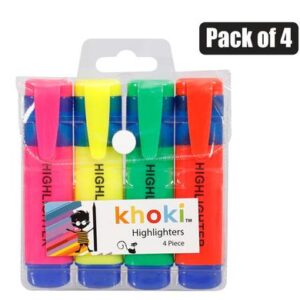 Colour highlighters 4Pack Khoki Brand