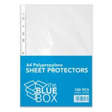 Packs of 100 File Sleeves Pack The Blue Box