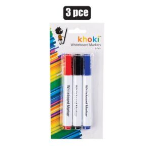 Whiteboard markers x3 (Red, Black, Blue)